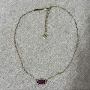 Kendra Scott Elisa Gold Pendant Necklace - Purple